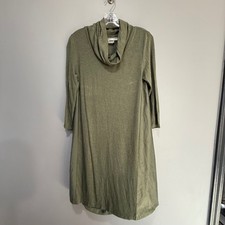 Saturday Sunday anthropologie Women's Olive Green Cowl Neck A Line Dress Size S