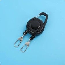 Doppelclip-Ausweisrolle einziehbar ausziehbarer Badgehalter mit 2 Clips doppelt