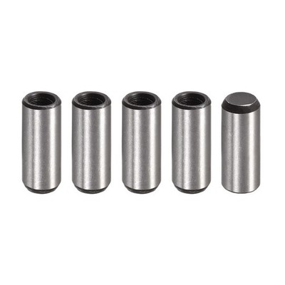 5pcs M6 Internal Thread Dowel Pin 10x25mm Chamfering Flat Carbon Steel Pin