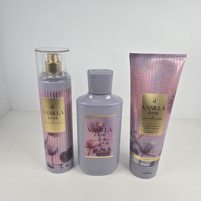 Bath & Body Works Vanilla Ease Bundle | Mist, Wash & Body Cream