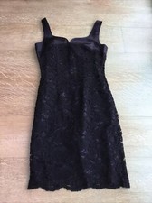 Stunning Lacey Black Evening Cocktail Party Prom Dress By Debut Size 8