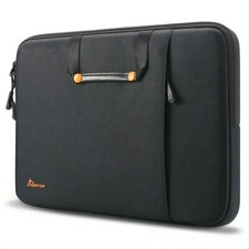 SIMTOP Laptop Sleeve Case Laptop Cover Waterproof YKK Zipper Bag Polyester Black