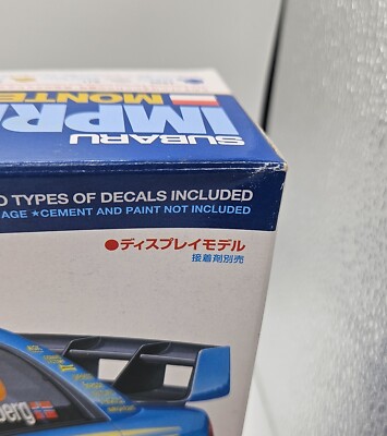 TAMIYA 1:24 Subaru Impreza WRC Monte Carlo 2005 Rarry Car Plastic