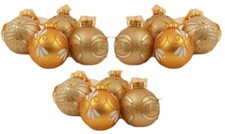 Gold & Bronze Christmas Decorative Glass Baubles Tree Ornaments NEW  