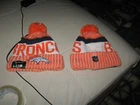 DENVER BRONCOS New Era NFL Orange Knit Winter Hat with Pom Pom MSRP $30