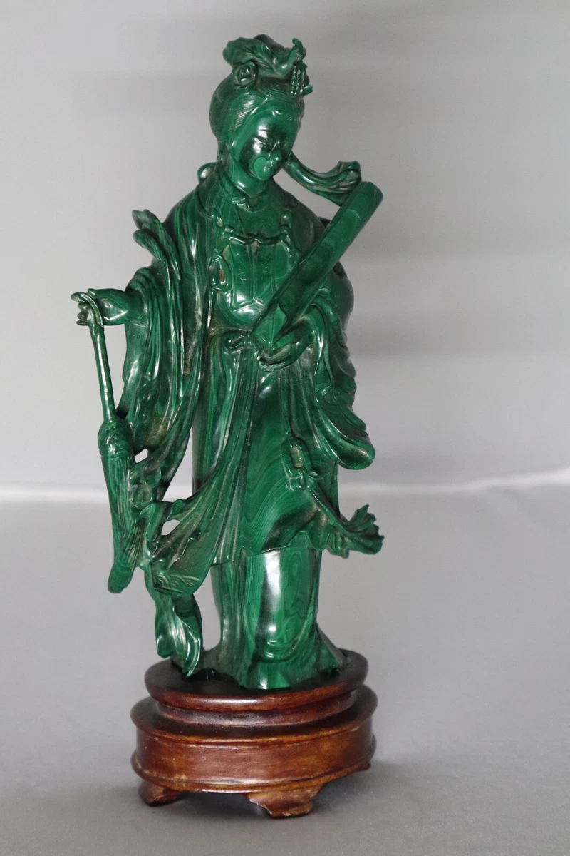 孔雀石主中国风雕像、雕像| eBay