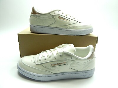 Reebok Club C 85 B-Grade Chalk S-14-R Gold Tennis Women Shoes