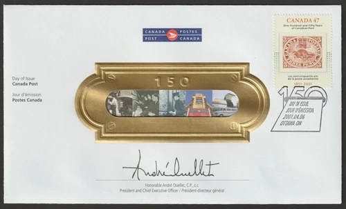 Canada #1900, Canada Post-150 Years, Signed, Official First Day Cover, FDC 2001
