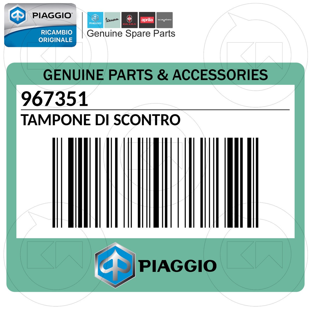 TAMPONE CAVALLETTO CENTRALE E LATERALE PIAGGIO VESPA GTV VIA - Foto 6