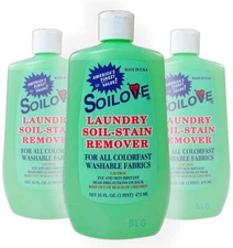 SOILOVE Laundry Soil Stain Remover Cleaner For All Washable Fabrics 16 oz