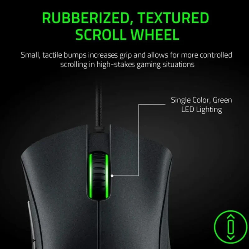 Razer DeathAdder Essential Wired Gaming Mouse 6400DPI Office White Black NEW UK - Image 4 of 4