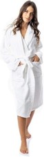 Unisex Bathrobe 100% Cotton Terry Toweling Hooded 650GSM Dressing Gown Bath Robe