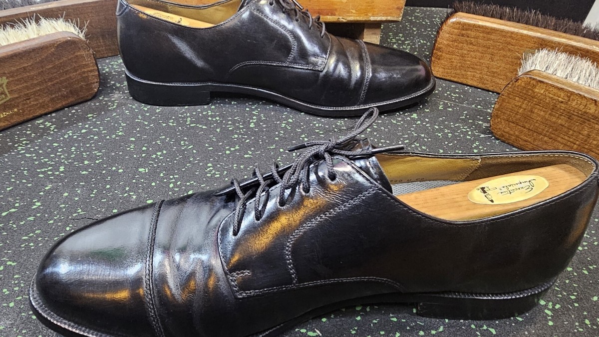 Cole Haan Caldwell Derby Black Leather Cap Toe Mens Shoes Size 8M C07606 Lace Up http:// main image 3