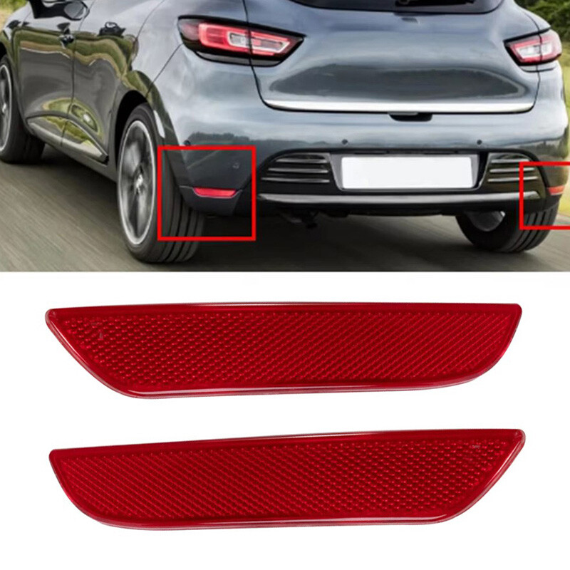 2Pc Rear Bumper Reflector Light 265605789R For Renault Clio MK4 09 