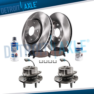 Front Wheel Bearings Brakes Rotors Pads for Chevy Equinox Pontiac Torrent Vue