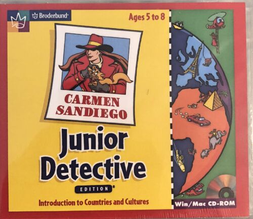 PC Carmen SanDiego Junior Detective Mac neuf Win10 8 7 XP Pays Cultures - Photo 1/2