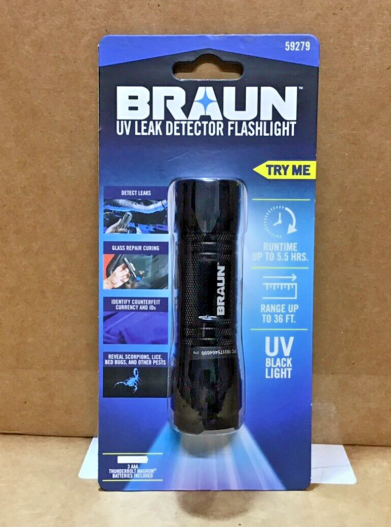 Braun UV Leak Detector Black Light LED Flashlight eBay