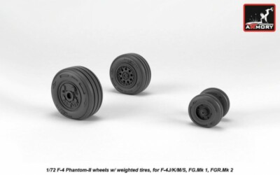 Armory AW72330 - 1/72 - F-4 Phantom-II wheels w/ weighted tires, late