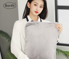 XXL 9L Gummi-Wärmeflasche mit Plüschbezug - Extra Groß