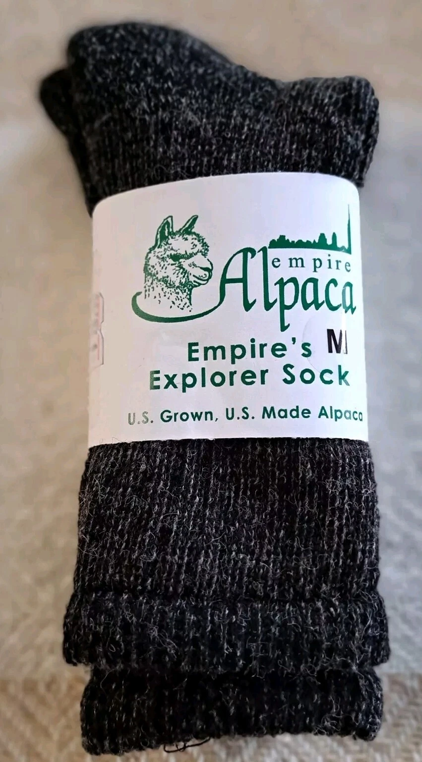 Explorer Alpaca Survival Socks Boucle Lined Med Charcoal Gorp Normcore Cabincore