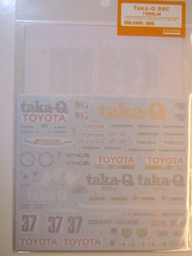 SHUNKO Decal Sheet 1:24 Scale Taka-Q Toyota 88C 1988 Le Mans #SHK-D408 for Haseg - Picture 3 of 4