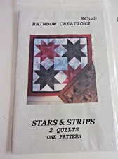 "STARS & STRIPS " QUILT PATTERN BY RAINBOW CREATIONS