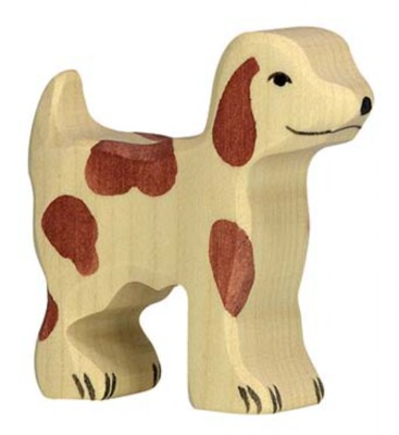Holztiger 80059 Hofhund, klein Holzfigur bemalt