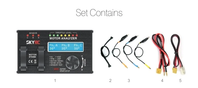 SKYRC BMA-01 Brushless Motor Analyzer / RPM / KV / Voltage / Ampere Measurement - Image 3 of 4