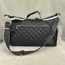 Steve Madden Bag Black Puffy Duffel Weekender Travel Overnight Gym Shoulderstrap