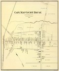 Historic City Map - Cape May Court House New Jersey - Woolman 1878 - 23 x 27.44