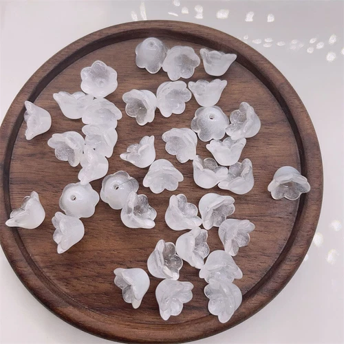 100Pcs Multicolor Vintage Trumpet Bell Flower Cap Beads Lampwork Glass 10x6mm - Picture 29 of 50