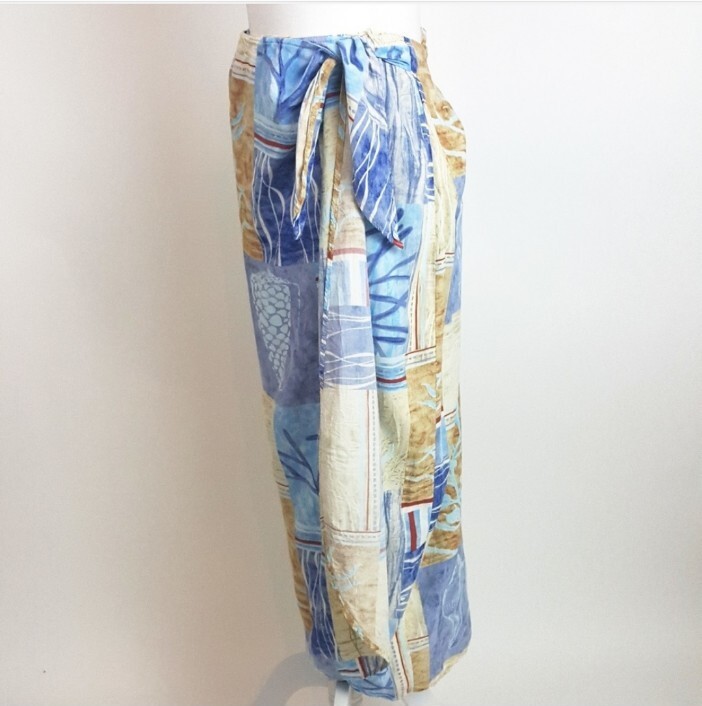 JAMS WORLD WRAP SKIRT SEA SHELLS BEACH THEME PRINT … Gem
