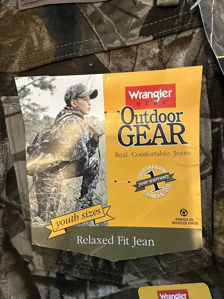 Vintage Wrangler Realtree Youth Relaxed Fit Hunting Jeans Size 12 NWT - Image 4 of 4