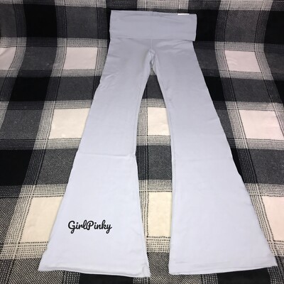 vs PINK flare leggings IN STERLING BLUE SILVER SHINE LOGO SIZES S-2XL IN  SHORT