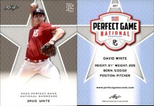 DAVID WHITE 2020 LEAF PERFECT GAME NATIONAL SHOWCASE ROOKIE CARD #227