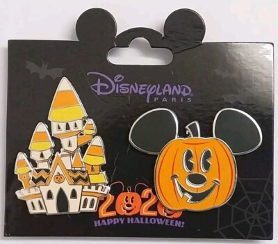 Disneyland Paris Halloween Pins Kürbis und Schloss dlp