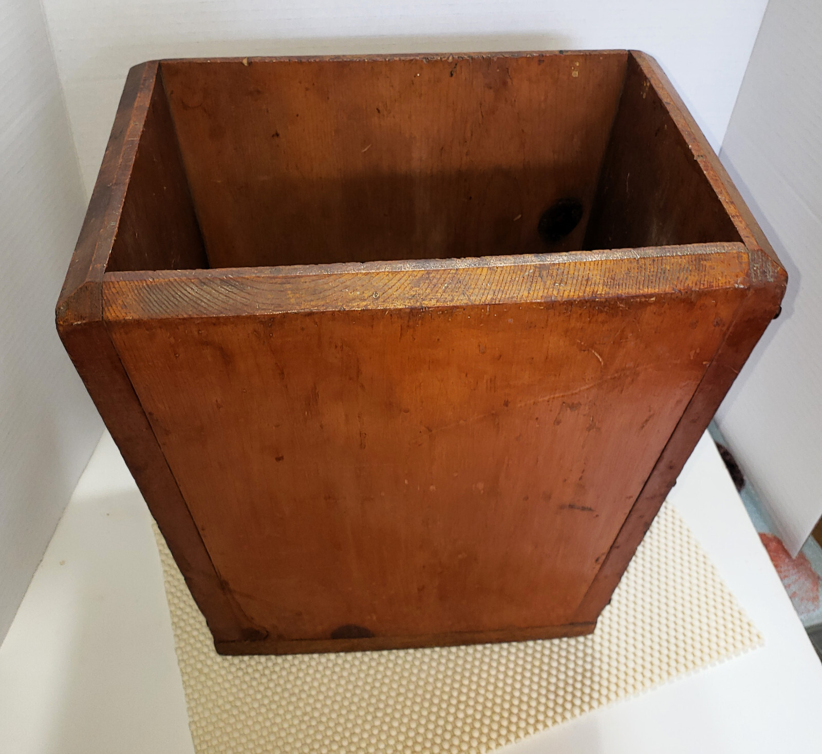 Vintage Gene Autry Flying A Ranch Knotty Pine Waste Basket Handmade