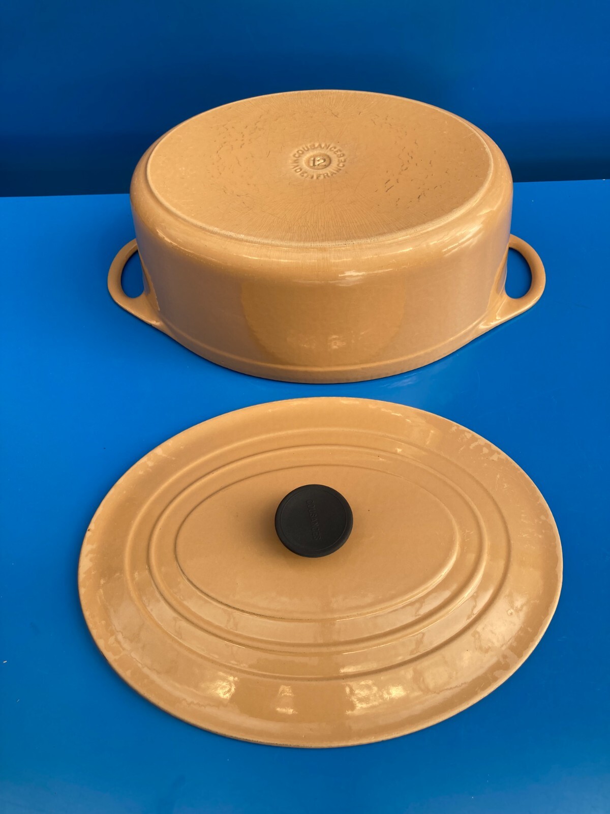 LE CREUSET COUSANCES Superbe Cocotte en Fonte émaillée Vintage 32 cm/6