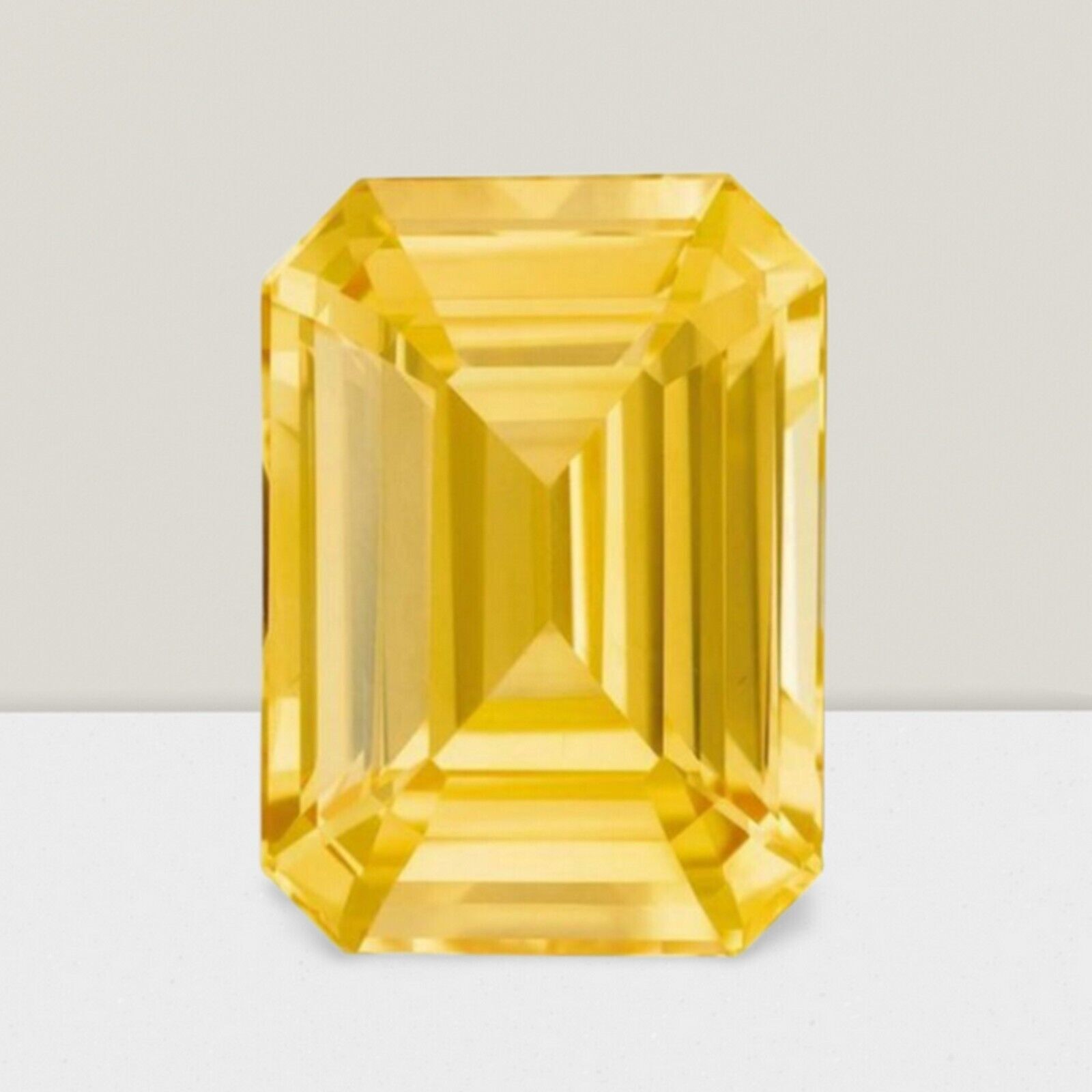 Yellow Sapphire Octagon Cut Loose Gemstone 12x10mm 5.1 Cts