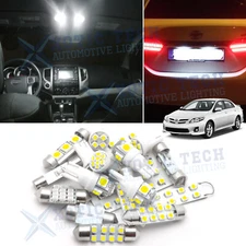 White LED Interior Map Dome Light Package Kit Deal for Toyota Corolla 2003-2016