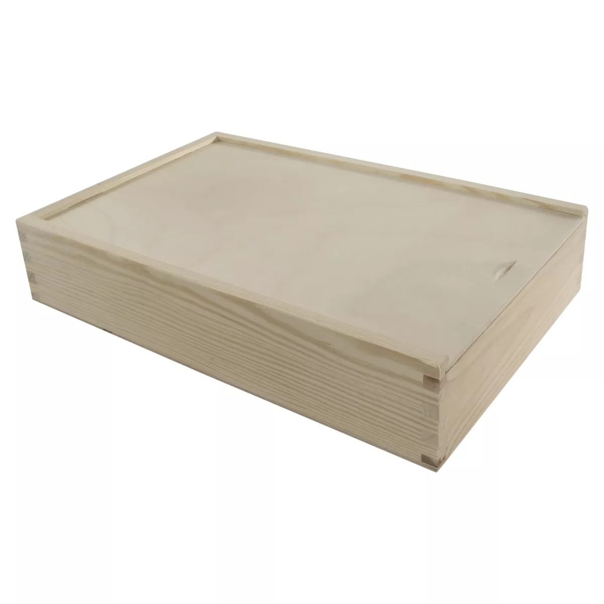Large flat wooden box online