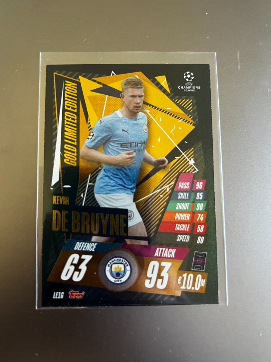 2020-21 Topps Match Attax Extra Kevin De Bruyne Gold Limited