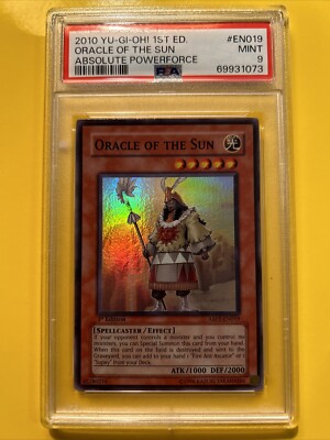 YuGiOh ORACLE OF THE SUN #ABPF-EN019🔥PSA 9 MINT🔥1st EDITION-2010
