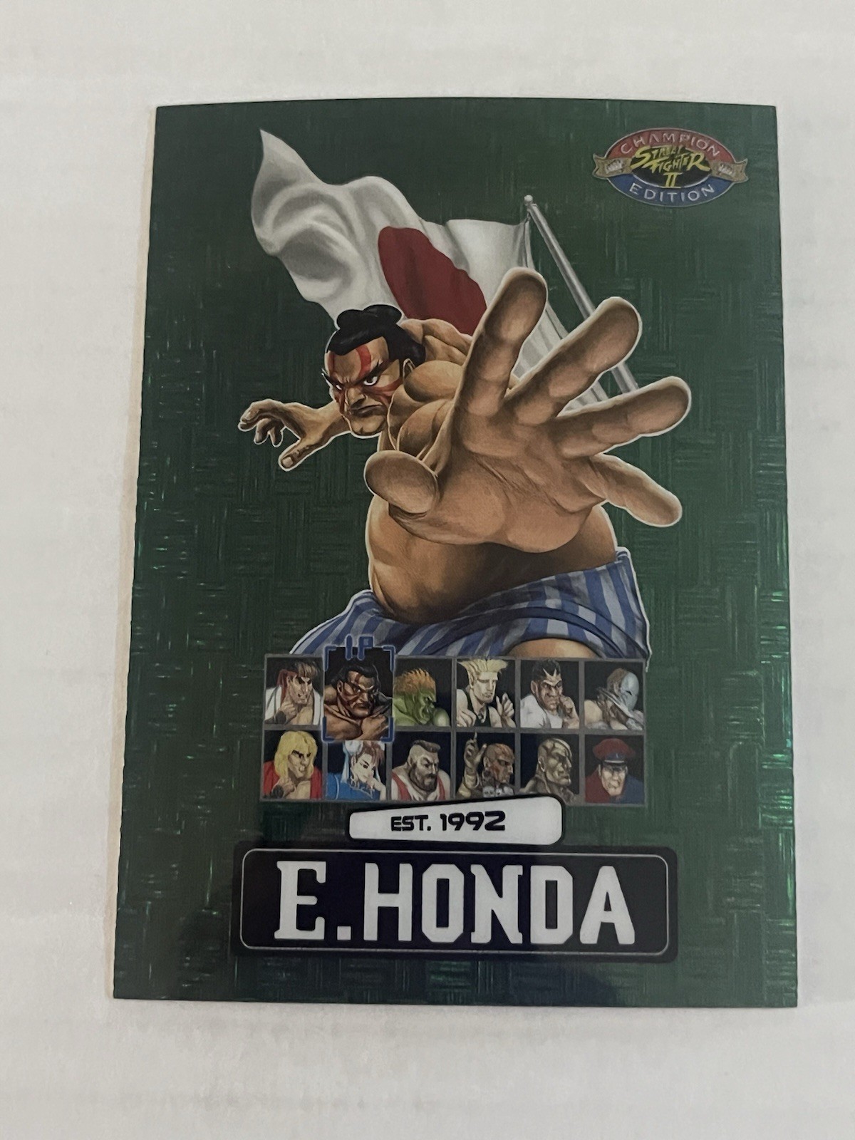 PSA Promo Street Fighter 2: Champion Edition E. Honda Matrix Green #'d/100