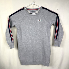 Tommy Hilfiger Sport Women's Crew Neck Sweat Dress Shirt Size S Gray Long Sleeve