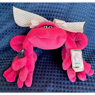 Applause Felicia Frog #12228 Stuffed Plush Toys Pink  12'' Vintage 1986 Nutshells