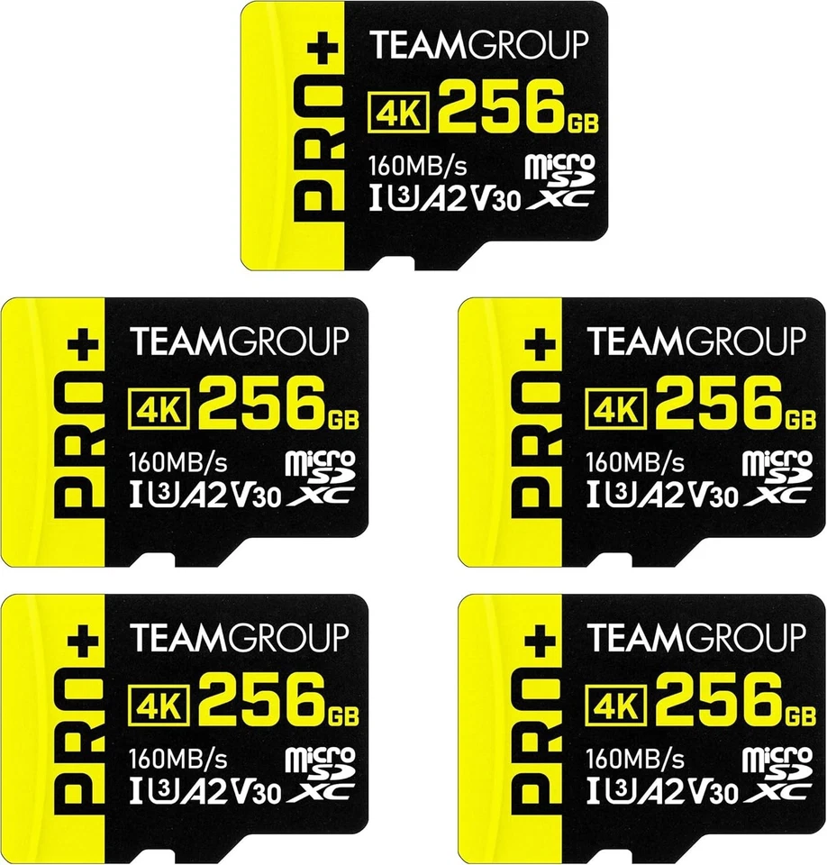 Pro Plus A2 256GB Micro SD Card 5pk 160MB/s U3 V30 4K Waterproof - Image 3 of 4