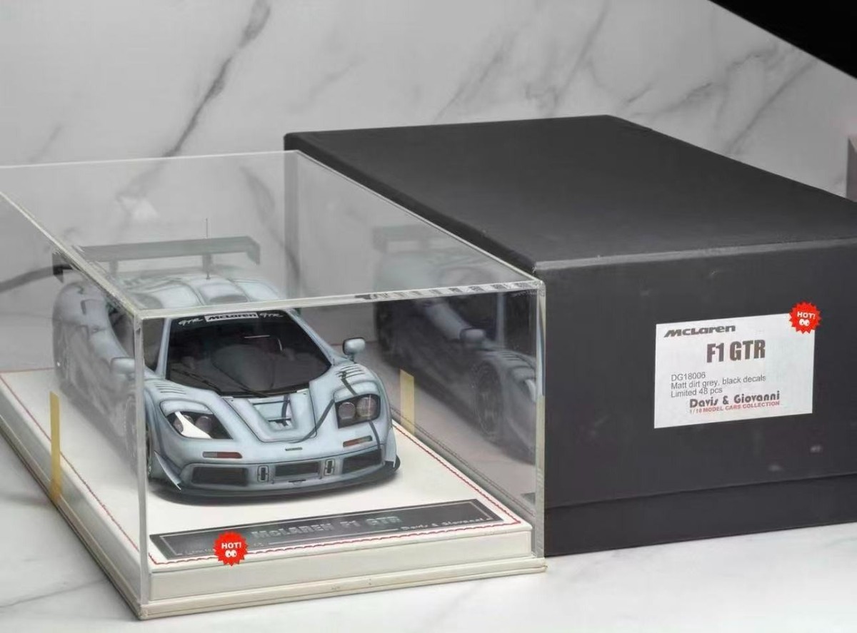 SUPER RARE* DG 1/18 Davis Giovanni McLaren F1 GTR Army Gray Matt