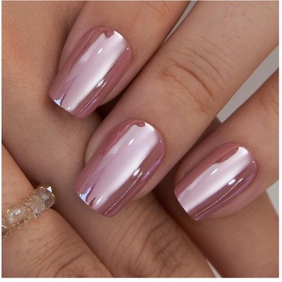 Pink Glitter French Tip Press-On Nails