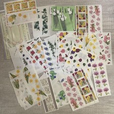 Vtg Lot Creative Memories Floral Botanical Scrapbooking Stickers Spring Plants
